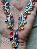 Valodi 234.90 TCW Ametiszt Citrin Karnelian Aventurin Granat 925 Ezust Nyakek