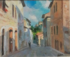 Walter Gábor: Hajnali napsugarak, 40x50 cm