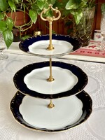 Zsolnay Pompadour III. emeletes kínáló