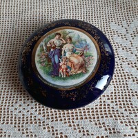 Altwien porcelán doboz -  bonbonier, XX.szd első fele, későbbi ún. cseh altwien, jó állapotban