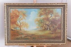 Kránitz jelzéssel zép szignózott tájkép festmény 94x63 cm kerettel