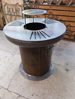 Ofyr 800 Kerti parti terasz grill  Plancha 80cm közösségi grillező asztal tűzrakó