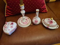 Herendi porcelán (Apponyi lila) 4 db egyben – gyűjtőknek egyben eladó.