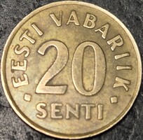 Észtország 20 sent, 1992.