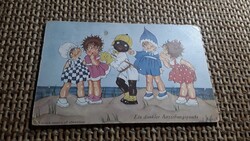 Antik Üdvözlő képeslap.