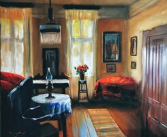 Hornyik Zoltán: Szobabelső, 50x60 cm,