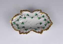1V822 Petrezselyem mintás levél alakú Herendi porcelán hamutál