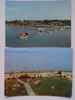 Két régi, retró balatoni képeslap együtt: Siófok + Balatonszéplak (70-es évek)
