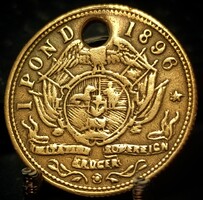 Dél-afrikai Köztársaság 1 font, 1896 B03E2