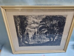 T2303 Élesdy István Napsütésben Rézkarc 53x43 cm