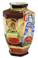Antik satsuma kézi festésű japán váza 9,5cm