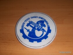 Régi Borsod Megyei Tanács Sporthivatala Hollóházi porcelán szoci relikvia plakett (2/p)