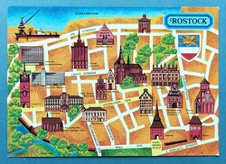 Képeslap ,Németország ,Rostock.