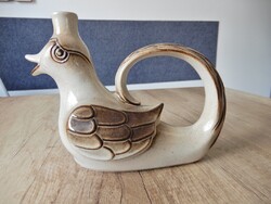 Régi német Gerzit madár formájú karaffa, kiöntő.
