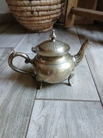Formás régi ezüstözött kávéskanna/kiöntő (13,5x21,5x11,5 cm)