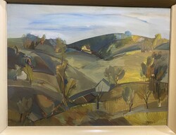 SZABADOS JÁNOS “ BETYÁRVÖLGY” KÉPCSARNOKOS FESTMÈNYE!   66,5 X 86,5 cm!!!