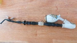(K) Szép címeres porcelán pipa 45 cm