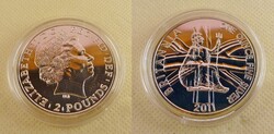 Nagy-Britannia 2 font 1 uncia ezüst 2011 1 Uncia / 31,27g. ezüst érme kapszulában.