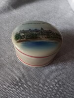 Budapest – Királyi vár bonbonier (kézzel festett, porcelán, 7×4 cm)