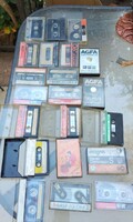 20 db retro audió magnó kazetta  gyűjtőknek AGFA, BASF, régi nagy márkák.