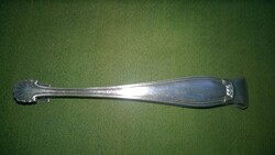 Ezüstözött cukorcsipesz, állalmancs végekkel, jelz., 131 mm