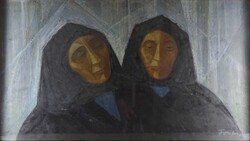 1W023 Fontos Sándor : Nővérek 74.5 x 42.5 cm