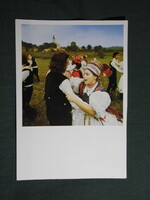 Képeslap,Karancsberény,Palóc népviselet,népművészet látkép,részlet,1985-