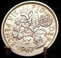 Egyesült Királyság 6 Penny, 1967 03C5