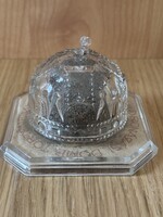 IV. Károly koronázási emlék - Az 1916-os koronázási domb földje a Szent Koronát formázó üvegtárgyban