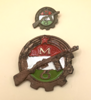 Munkásőr - sorszámozott kitüntető jelvény miniatűrrel