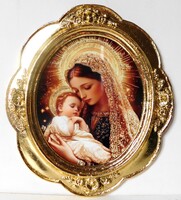 Mária a gyermek Jézussal, porcelánra készült kép