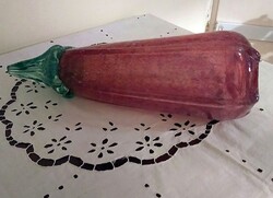 Horváth Márton: "Dísz-tök" üvegsorozatának NAGYON RITKA hibátlan példánya - karcsú piros tök!