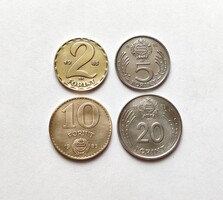 2 - 5 - 10 - 20 Forint 1985, forgalmi sorból.
