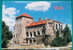 Tata, tatai gótikus stílusú vízi vár az Öreg-tó partján, postatiszta képeslap