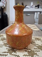Pocakos Tófej Kerámia Váza.Ritkább Darab.20,5cm.
