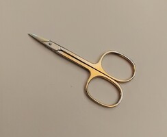 Szép megkímélt állapotú  aranyozott jelzett Solingen aranyozott kis olló