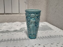 Zsolnay alapmázas szüretelő pohár pici hibával