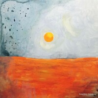 Két absztrakt kép  Eredeti Palaics Eszter alkotás ARTAME díjas tanúsítvánnyal. 58x58 cm