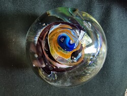 Régi, muránói üveg gömb levélnehezék