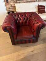 Chesterfield bőr club fotel