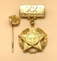 Külkereskedelmi Minisztérium 20 éves törzsgárda kitüntető jelvény miniatűrrel