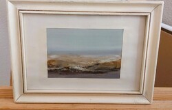 (FBL8) Benke Józsefné Hortobágy c festménye 32x24 cm kerettel