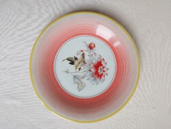 Nagyméretű régi Bavaria jelzett porcelán süteményes tál tányér dísztányér őszirózsa virág minta 27cm