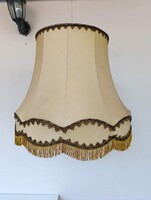Antik lámpabúra használt nagy állólámpa lámpa ernyő nejlon szövet búra rojtokkal 856 2268