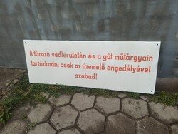 KÜLÖNLEGES VÍZTÁROZÓS ZOMÁNC TÁBLA 110 CM!!