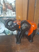 Retro Hamilton Ontario Mázas Kerámia Szerencsehozó Elefánt Szobor.21 cm.
