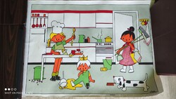 Vintage iskolai oktató plakát NIEK poszter Marsival Belgium 73 cm x 53 cm