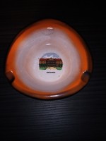 Bodrogkeresztúr kerámia emlék hamutál. Orosháza. 14 cm. Hibátlan