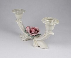 1W097 Régi rózsás ENS porcelán gyertyatartó