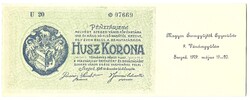 MÉE Szeged 9. vándorgyűlése 1979.05.19-20 belépőjegy 20 korona szükségpénz képével.